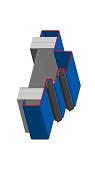Umfassungszarge/Blockzarge mit Doppelfalz und Zierfalz